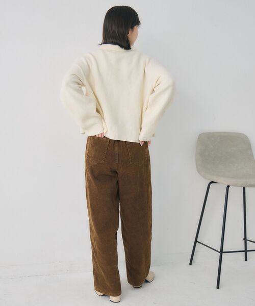 RETRO GIRL（レトロガール）の「コーデュロイカーブPT（その他パンツ・レディース・ブラウン/チャコールグレー・FREE）」の5枚目の写真