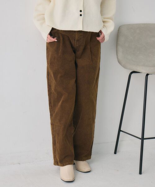 RETRO GIRL（レトロガール）の「コーデュロイカーブPT（その他パンツ・レディース・ブラウン/チャコールグレー・FREE）」の9枚目の写真