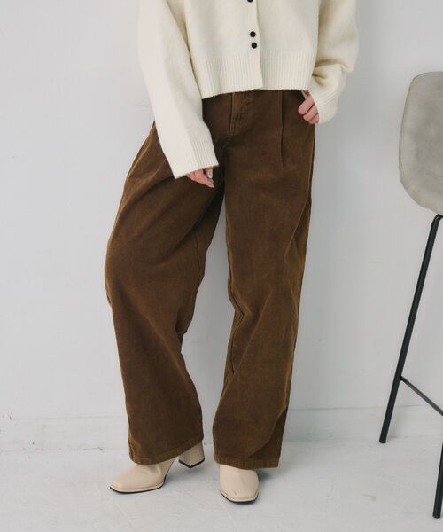 RETRO GIRL（レトロガール）の「コーデュロイカーブPT（その他パンツ・レディース・ブラウン/チャコールグレー・FREE）」の10枚目の写真