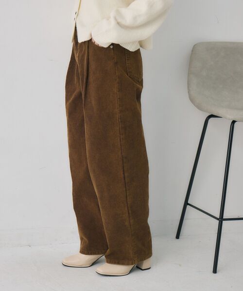 RETRO GIRL（レトロガール）の「コーデュロイカーブPT（その他パンツ・レディース・ブラウン/チャコールグレー・FREE）」の13枚目の写真