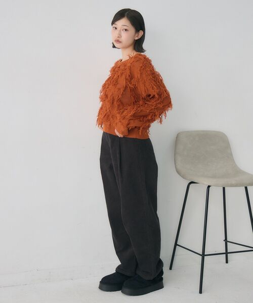 RETRO GIRL（レトロガール）の「コーデュロイカーブPT（その他パンツ・レディース・ブラウン/チャコールグレー・FREE）」の17枚目の写真