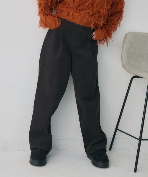 RETRO GIRL（レトロガール）の「コーデュロイカーブPT（その他パンツ・レディース・ブラウン/チャコールグレー・FREE）」の18枚目の写真