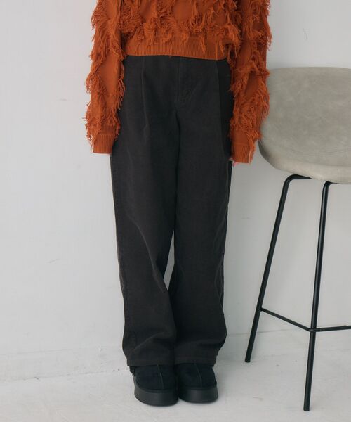 RETRO GIRL（レトロガール）の「コーデュロイカーブPT（その他パンツ・レディース・ブラウン/チャコールグレー・FREE）」の19枚目の写真