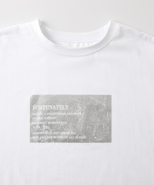 ReDial(リダイアル)の「活躍!箔プリントTシャツ(Tシャツ/カットソー・レディース・オフホワイト/ブラック・M/L/LL/3L)」の11枚目の写真