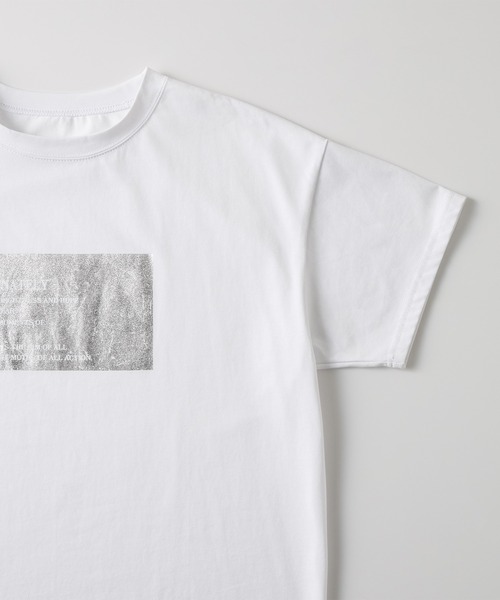 ReDial(リダイアル)の「活躍!箔プリントTシャツ(Tシャツ/カットソー・レディース・オフホワイト/ブラック・M/L/LL/3L)」の12枚目の写真