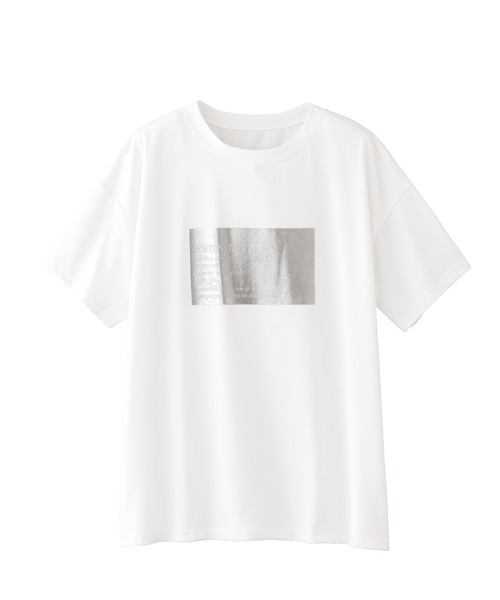 ReDial(リダイアル)の「活躍!箔プリントTシャツ(Tシャツ/カットソー・レディース・オフホワイト/ブラック・M/L/LL/3L)」の18枚目の写真