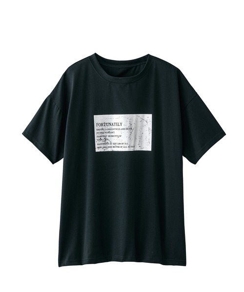 ReDial(リダイアル)の「活躍!箔プリントTシャツ(Tシャツ/カットソー・レディース・オフホワイト/ブラック・M/L/LL/3L)」の19枚目の写真