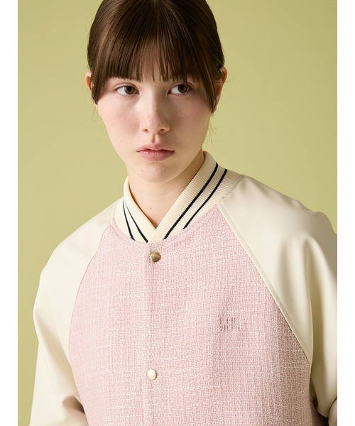 FURFUR(ファーファー)の「2WAYツイードスタジャン(ブルゾン・レディース・ブラック/ホワイト/ピンク・F)」の12枚目の写真