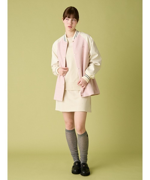 FURFUR(ファーファー)の「2WAYツイードスタジャン(ブルゾン・レディース・ブラック/ホワイト/ピンク・F)」の13枚目の写真