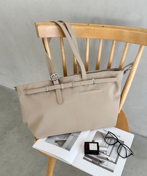 MYMOOD.(マイムード)の「【A4収納可】横型大容量トートバッグ(トートバッグ・レディース・ブラック/ピンク/ベージュ・FREE)」の22枚目の写真