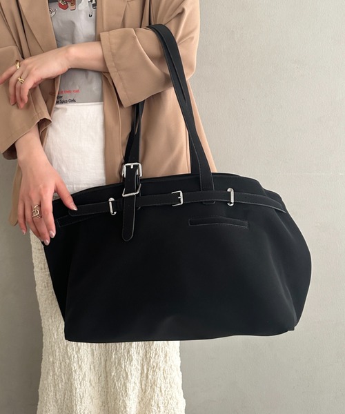 MYMOOD.(マイムード)の「【A4収納可】横型大容量トートバッグ(トートバッグ・レディース・ブラック/ピンク/ベージュ・FREE)」の16枚目の写真