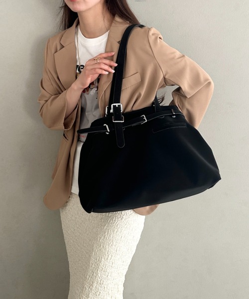 MYMOOD.(マイムード)の「【A4収納可】横型大容量トートバッグ(トートバッグ・レディース・ブラック/ピンク/ベージュ・FREE)」の8枚目の写真