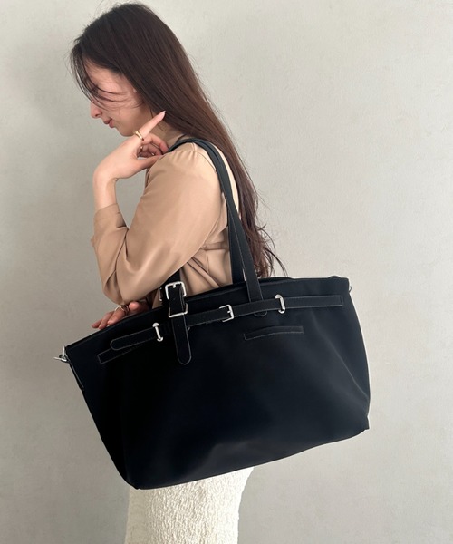 MYMOOD.(マイムード)の「【A4収納可】横型大容量トートバッグ(トートバッグ・レディース・ブラック/ピンク/ベージュ・FREE)」の17枚目の写真