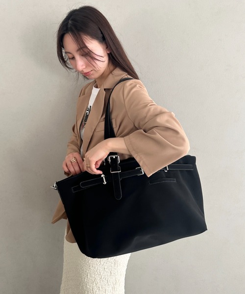 MYMOOD.(マイムード)の「【A4収納可】横型大容量トートバッグ(トートバッグ・レディース・ブラック/ピンク/ベージュ・FREE)」の18枚目の写真