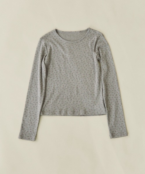 FUULLY STUDIO(フーリィーステューディオ)の「パターンメッシュフラワートップス(Tシャツ/カットソー・レディース・グレー/ホワイト・FREE)」の14枚目の写真