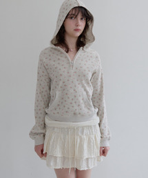 FUN FROM FUN（ファンフロムファン）の「Bloom Waffle Half-Zip (Melange grey)（パーカー）」