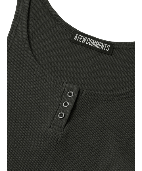A FEW COMMENTS(アフューコメンツ)の「ワッフルシャーリングタンクトップ CHARCOAL(Tシャツ/カットソー・レディース・その他・FREE)」の3枚目の写真