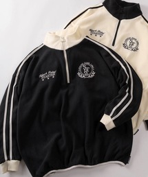 STARTER（スターター）の「【88】【STARTER/スターター】ワンポイント刺繍 サイドライン マイクロフリース ハーフジップ プルオーバー（スウェット）」