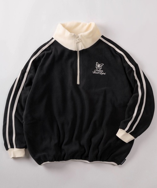 STARTER（スターター）の「【88】【STARTER/スターター】ワンポイント刺繍 サイドライン マイクロフリース ハーフジップ プルオーバー（スウェット・メンズ・ブラック/ブラック系その他/ホワイト系その他/グレー/オフホワイト/ベージュ・M/L/XL）」の8枚目の写真