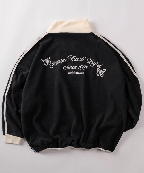 STARTER（スターター）の「【88】【STARTER/スターター】ワンポイント刺繍 サイドライン マイクロフリース ハーフジップ プルオーバー（スウェット・メンズ・ブラック/ブラック系その他/ホワイト系その他/グレー/オフホワイト/ベージュ・M/L/XL）」の7枚目の写真
