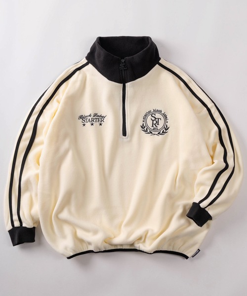 STARTER（スターター）の「【88】【STARTER/スターター】ワンポイント刺繍 サイドライン マイクロフリース ハーフジップ プルオーバー（スウェット・メンズ・ブラック/ブラック系その他/ホワイト系その他/グレー/オフホワイト/ベージュ・M/L/XL）」の14枚目の写真