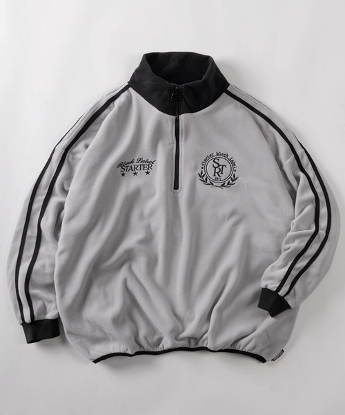 STARTER（スターター）の「【88】【STARTER/スターター】ワンポイント刺繍 サイドライン マイクロフリース ハーフジップ プルオーバー（スウェット・メンズ・ブラック/ブラック系その他/ホワイト系その他/グレー/オフホワイト/ベージュ・M/L/XL）」の12枚目の写真
