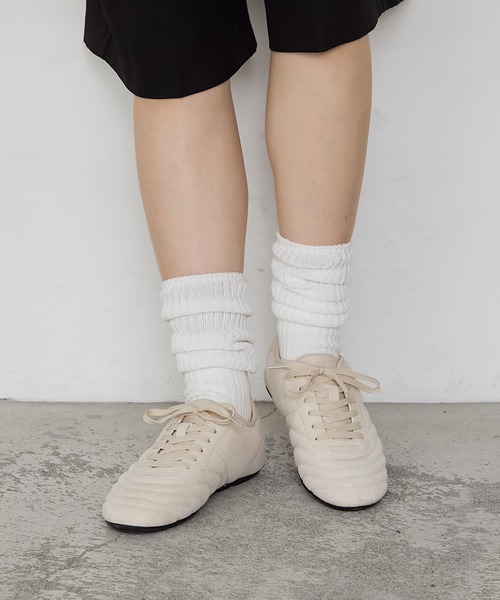 forksy.(フォルクシー)の「【forksy.】スエード調キルティングレースアップスニーカー(スニーカー・レディース・ブラック/オフホワイト・L/M/S)」の17枚目の写真