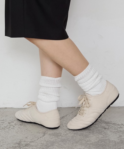 forksy.(フォルクシー)の「【forksy.】スエード調キルティングレースアップスニーカー(スニーカー・レディース・ブラック/オフホワイト・L/M/S)」の18枚目の写真