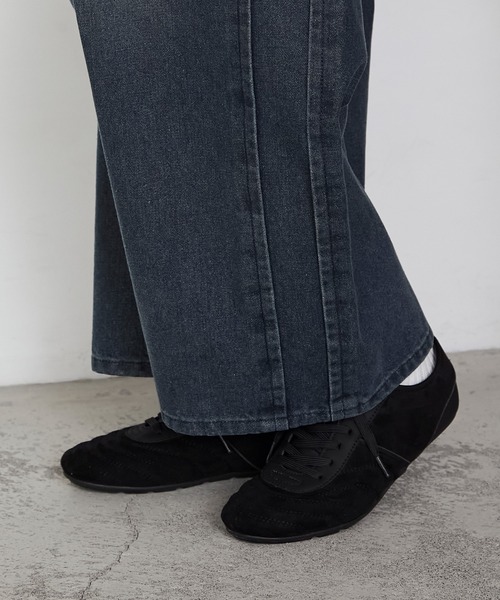 forksy.(フォルクシー)の「【forksy.】スエード調キルティングレースアップスニーカー(スニーカー・レディース・ブラック/オフホワイト・L/M/S)」の6枚目の写真