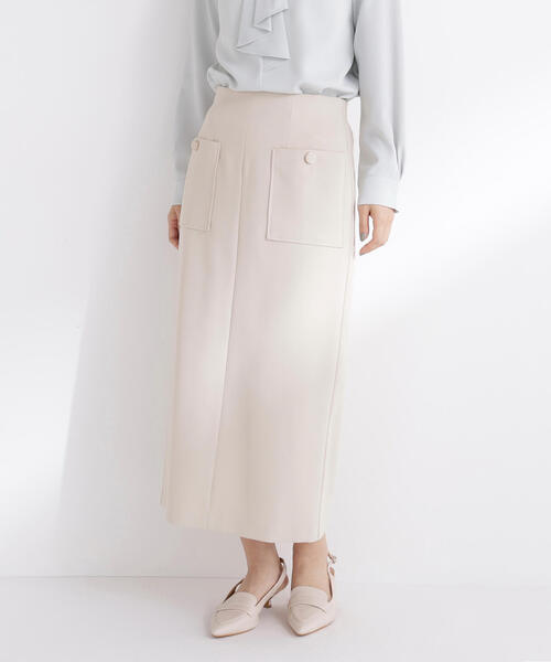 NATURAL BEAUTY BASIC（ナチュラルビューティーベーシック）の「◇アウトポケットナロースカート（スカート・レディース・チャコールグレー/ブルー/ベージュ・MEDIUM/P/S）」の20枚目の写真