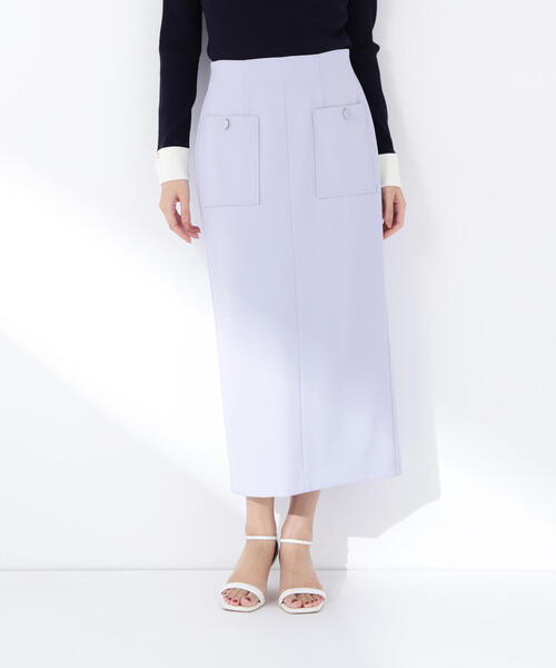 NATURAL BEAUTY BASIC（ナチュラルビューティーベーシック）の「◇アウトポケットナロースカート（スカート・レディース・チャコールグレー/ブルー/ベージュ・MEDIUM/P/S）」の6枚目の写真