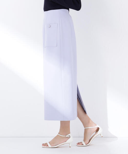 NATURAL BEAUTY BASIC（ナチュラルビューティーベーシック）の「◇アウトポケットナロースカート（スカート・レディース・チャコールグレー/ブルー/ベージュ・MEDIUM/P/S）」の5枚目の写真