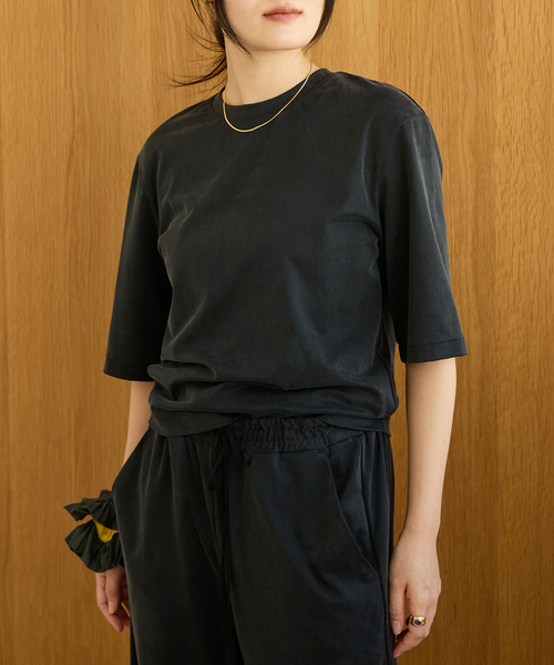 IENA LA BOUCLE(イエナラブークル)の「IENA LA BOUCLE Cupra mix Tシャツ(Tシャツ/カットソー・レディース・ベージュ/ブラック・FREE)」の5枚目の写真