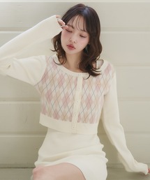 argyle knit setup / アーガイルニットセットアップ