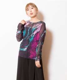 OSMOSIS | メロー切替長袖Tシャツ(Tシャツ/カットソー)