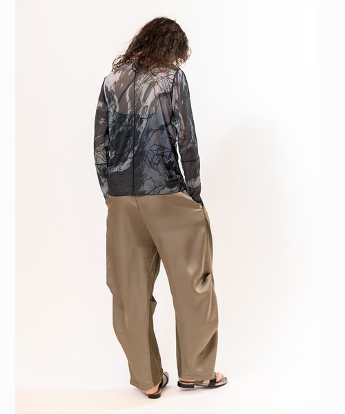 OSMOSIS（オズモーシス）の「メロー切替長袖Tシャツ（Tシャツ/カットソー・レディース・ブラック/ピンク/ブルー/チャコール・ONE SIZE）」の14枚目の写真