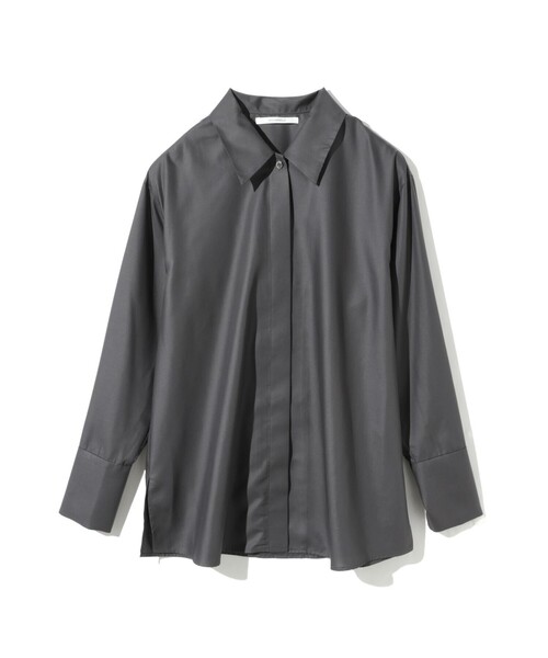 MIDIUMISOLID(ミディウミソリッド)の「MIDIUMISOLID for Ladies リラックスロングカフスシャツ(シャツ/ブラウス・レディース・ライトブルー/アイボリー/チャコールグレー・FREE)」の5枚目の写真