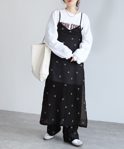 reca(レカ)の「小花柄刺繍シアーワイドパンツ(その他パンツ・レディース・アイボリー/ブラック・FREE)」の11枚目の写真