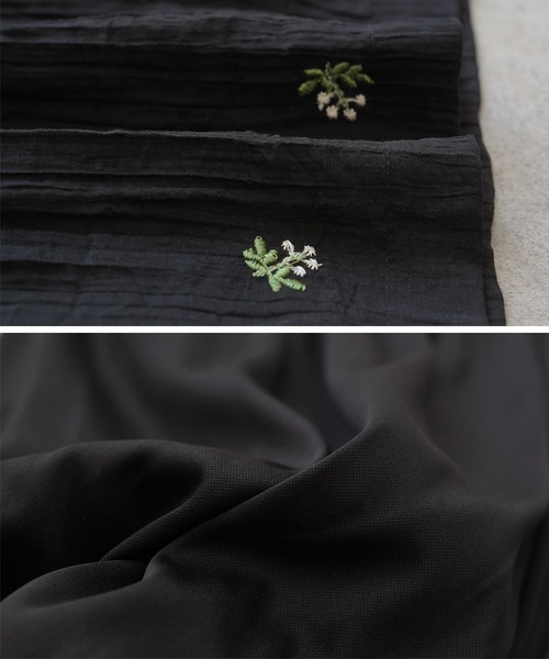 reca(レカ)の「小花柄刺繍シアーワイドパンツ(その他パンツ・レディース・アイボリー/ブラック・FREE)」の18枚目の写真