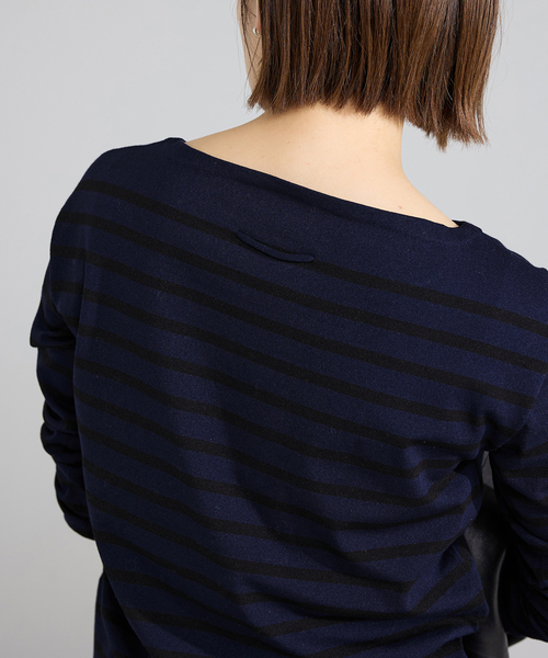 IENA（イエナ）の「《新色》SEATTLEボーダーボートネックプルオーバー（ニット/セーター・レディース・ブラック系その他/ネイビー/ピンク・FREE）」の17枚目の写真