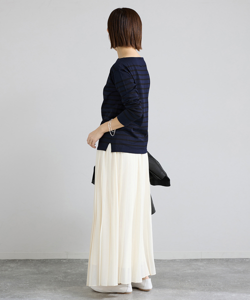 IENA（イエナ）の「《新色》SEATTLEボーダーボートネックプルオーバー（ニット/セーター・レディース・ブラック系その他/ネイビー/ピンク・FREE）」の21枚目の写真