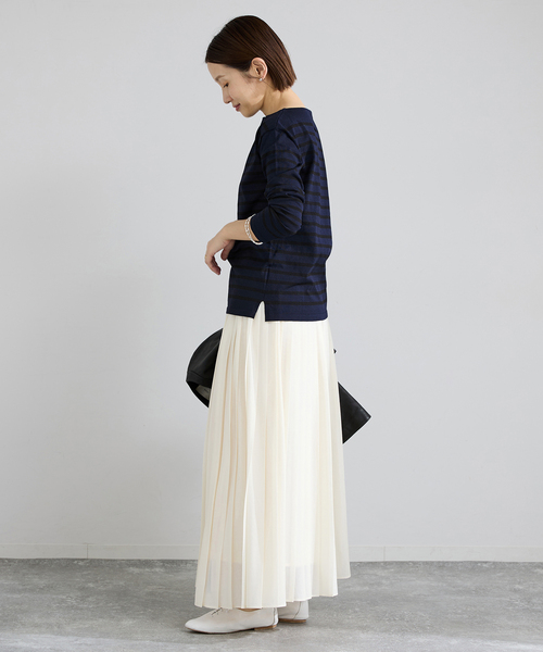 IENA（イエナ）の「《新色》SEATTLEボーダーボートネックプルオーバー（ニット/セーター・レディース・ブラック系その他/ネイビー/ピンク・FREE）」の22枚目の写真