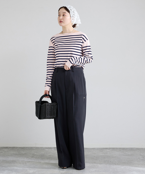 新色》SEATTLEボーダーボートネックプルオーバー（ニット/セーター