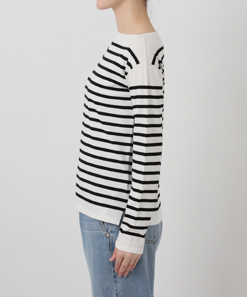 新色》SEATTLEボーダーボートネックプルオーバー（ニット/セーター