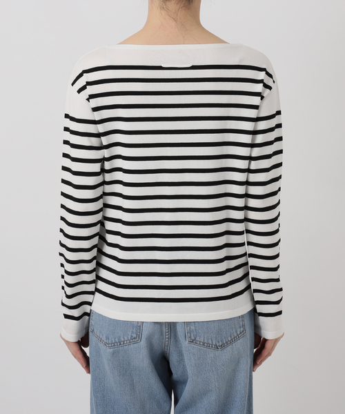 新色》SEATTLEボーダーボートネックプルオーバー（ニット/セーター