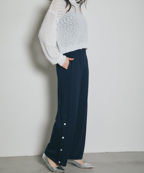 ARVELLIA(アルベリア)の「LACE REVEAL SNAP PANTS(その他パンツ・レディース・ネイビー/ブラック・M)」の16枚目の写真