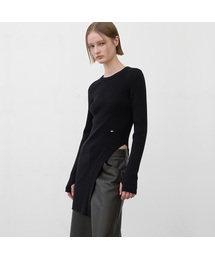 UNBAL RIBBED SLIM KNIT(T-7032)