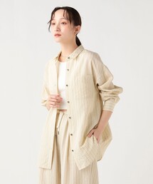 BEAMS HEART | ダブル ストライプ オーバー シャツ(シャツ/ブラウス)