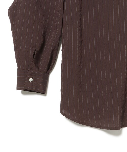 BEAMS HEART（ビームスハート）の「ダブル ストライプ オーバー シャツ（シャツ/ブラウス・レディース・イエロー/ブラウン・FREE）」の5枚目の写真