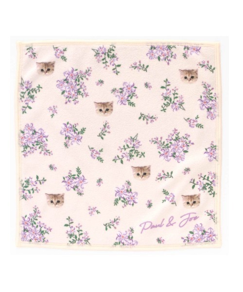 PAUL & JOE ACCESSOIRES（ポールアンドジョーアクセソワ）の「ポール ＆ ジョー アクセソワ スマホ拭きハンカチ  <フラワーヌネット>（ハンカチ/ハンドタオル・レディース・イエロー/グリーン/アイボリー・FREE）」の4枚目の写真